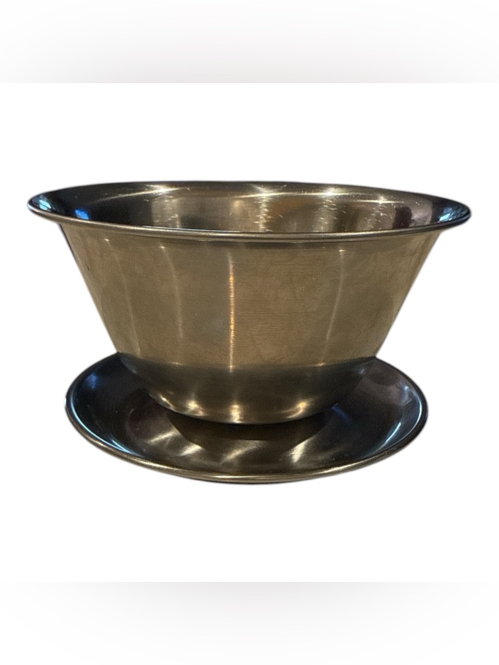 Danish Gravy Bowl - vintage stainless steel
